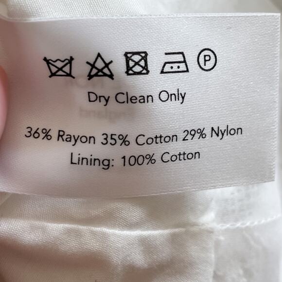 Borgo De Nor Lisa Mini Dress Ivory Lace Tiered Ruffle One Shoulder size US S 4/6 - Picture 9 of 12